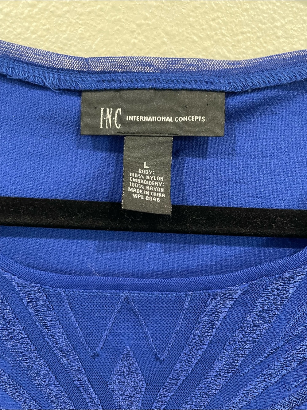 INC International Concepts BlueShort-Sleeve Scoop Neck Top - Picture 4 of 5
